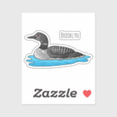 Sticker Illustration de Loon bird (Feuille)
