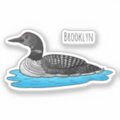 Sticker Illustration de Loon bird (Recto)