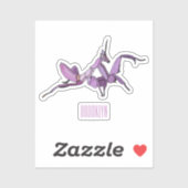 Sticker Illustration de l'orchidée mante (Feuille)