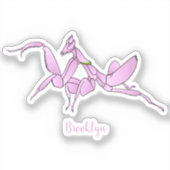 Sticker Illustration de l'orchidée mante (Recto)