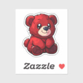 Sticker Illustration de l'ours de dessin (Feuille)