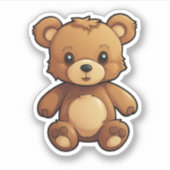 Sticker Illustration de l'ours de dessin (Devant)