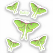 Sticker Illustration de Luna Moth (Recto)