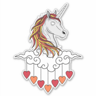 Sticker Illustration de l'Unicorne Majestic Art