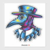 Sticker Illustration de médecin de la peste (Feuille)