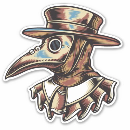 Sticker Illustration de médecin de la peste (Devant)