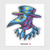 Sticker Illustration de médecin de la peste (Feuille)