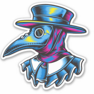Sticker Illustration de médecin de la peste