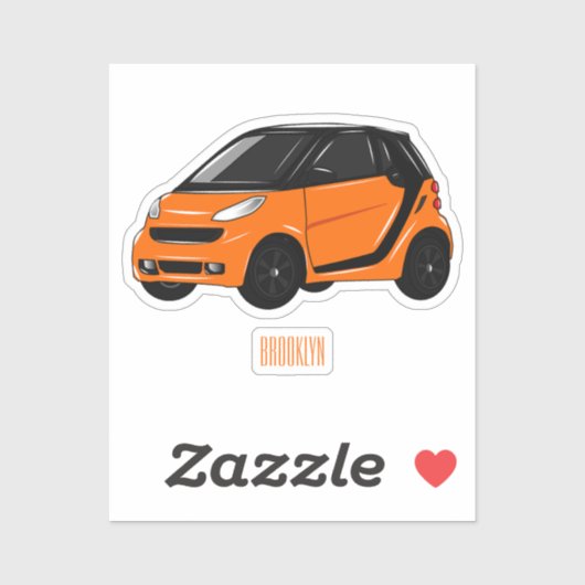 Sticker Illustration de micro-voiture (Feuille)