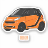 Sticker Illustration de micro-voiture (Recto)