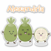Sticker Illustration de mignonne guava feijoa (Devant)