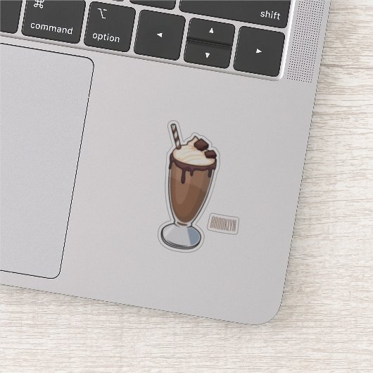 Sticker Illustration de milk-shake au chocolat (Détail)