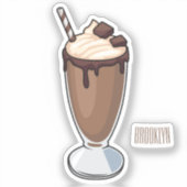 Sticker Illustration de milk-shake au chocolat (Recto)