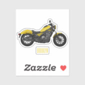 Sticker Illustration de moto Cruiser (Feuille)