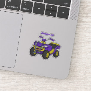 Sticker Illustration de moto Purple Quad
