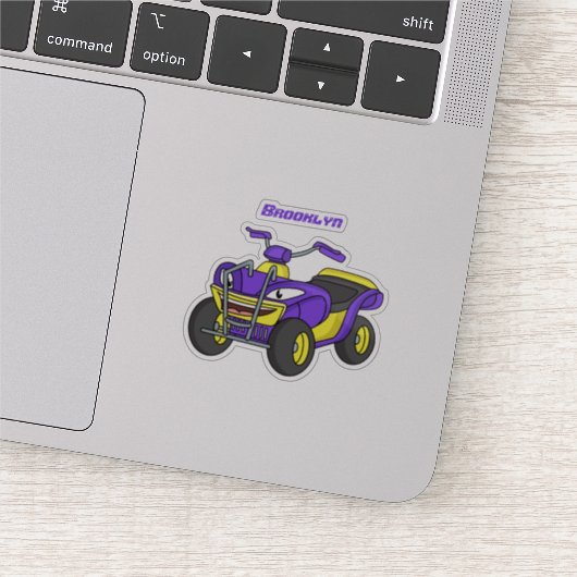 Sticker Illustration de moto Purple Quad (Détail)
