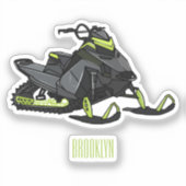 Sticker Illustration de motoneige (Recto)
