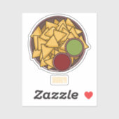 Sticker Illustration de Nachos (Feuille)