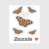 Sticker Illustration de papillon monarque