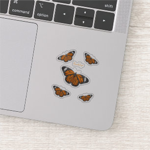 Sticker Illustration de papillon monarque