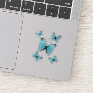 Sticker illustration de papillons Morpho de dessin animé