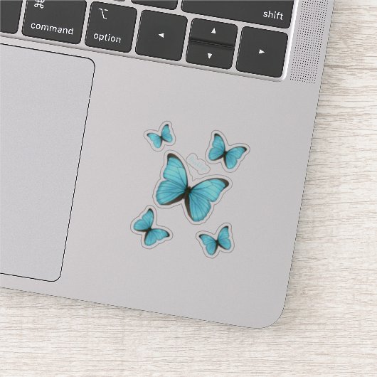 Sticker illustration de papillons Morpho de dessin animé (Détail)