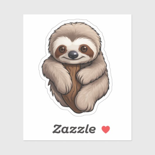 Sticker Illustration de paresse de dessin (Feuille)