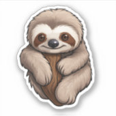 Sticker Illustration de paresse de dessin (Devant)