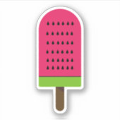 Sticker Illustration de pastèque Popsicle (Devant)