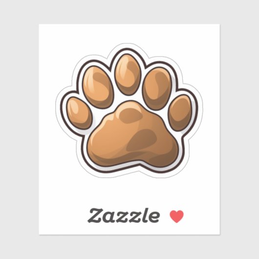 Sticker Illustration de patte de dessin (Feuille)