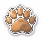 Sticker Illustration de patte de dessin (Devant)