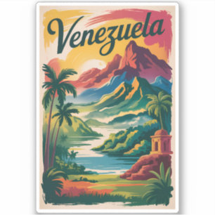 Sticker Illustration de paysage vénézuélien Art de voyage 