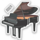 Sticker Illustration de piano (Recto)