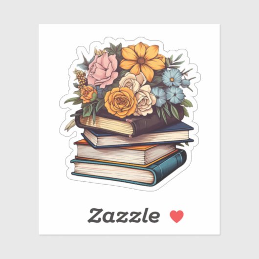 Sticker Illustration de pile de livres (Feuille)
