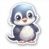 Sticker Illustration de pingouin de dessin (Devant)
