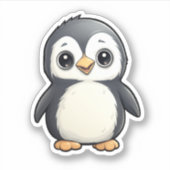 Sticker Illustration de pingouin de dessin (Devant)