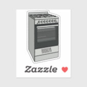 Sticker Illustration de poêle électrique (Feuille)
