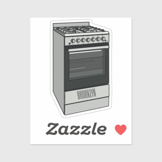 Sticker Illustration de poêle électrique (Feuille)