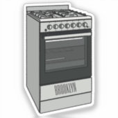 Sticker Illustration de poêle électrique (Recto)