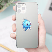 Sticker Illustration de poisson caricaturé (Téléphone)