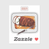 Sticker Illustration de poitrine de dinde rôtie (Feuille)