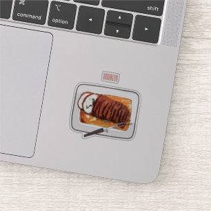 Sticker Illustration de poitrine de dinde rôtie