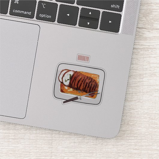 Sticker Illustration de poitrine de dinde rôtie (Détail)