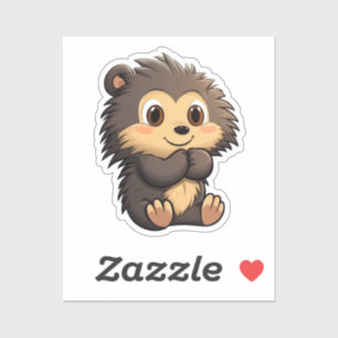 Sticker Illustration de porcupine de dessin