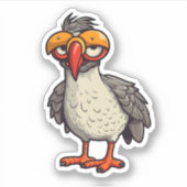 Sticker Illustration de poulet caricature (Devant)