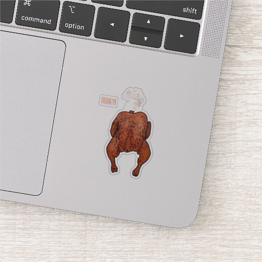 Sticker Illustration de poulet rôti (Détail)