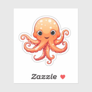 Sticker Illustration de poulpe de dessin