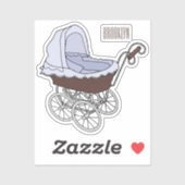 Sticker Illustration de poussette (Feuille)