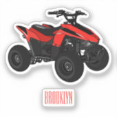 Sticker Illustration de Quad bike atv (Recto)