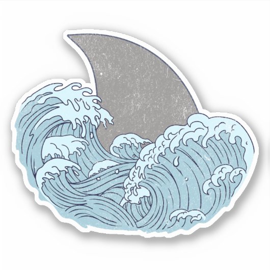 Sticker Illustration de requin (Devant)